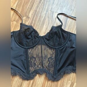 Abercrombie and fitch Elegant Black Lace Bustier